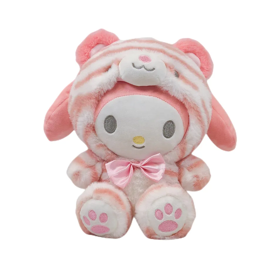 22 ซม.Sanrio Tie ย้อม Kuromi Melody Plushies ตุ๊กตา Cinnamoroll ตุ๊กตาของเล่นตุ๊กตาสาวตุ๊กตาของขวัญแฟน