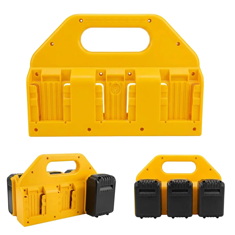 Держатель для аккумуляторов Dewalt 18V, прочный органайзер на 6 слотов, портативный кейс для переноски, стойка для хранения инструментов для мастерской.