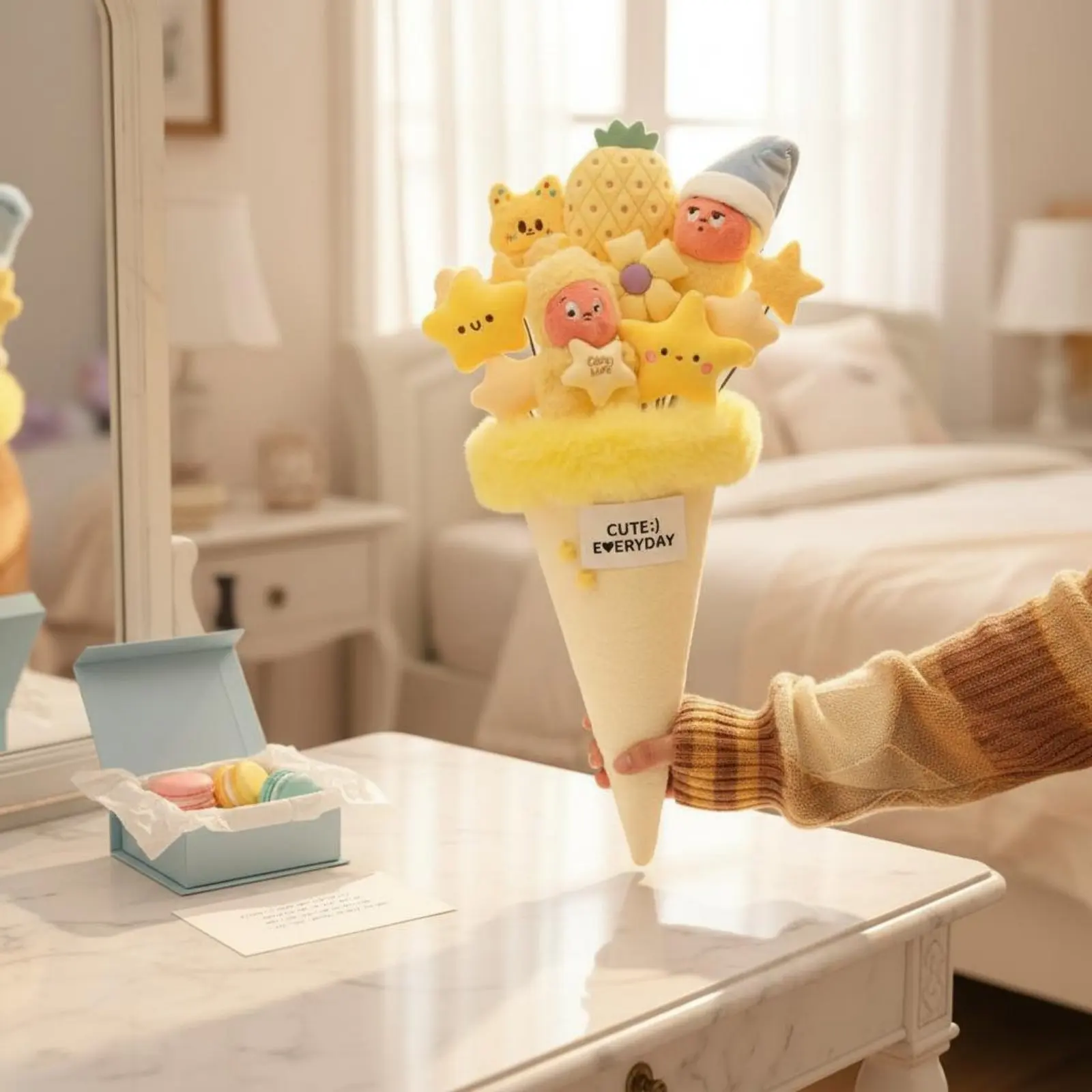 

Stuffed Toy Arrangement Adorable Design Stuffed Creature Arrangement Doll Flower Arrangement Handmade Novelty Gift Soft And