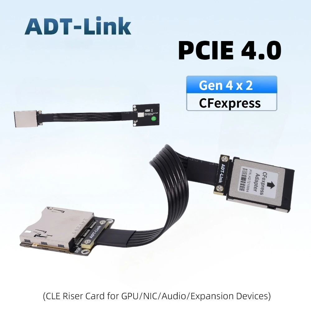 CFexpress SSD Extension Cable Adapter Type-B Memory Storage Card PCIe 4.0x2 Gen4 x2 Full Speed Stable 32Gb/Sec for SSD CFexpress