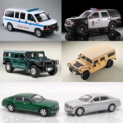 596 1/64 Hummer H1 Chevrolet Tahoe Van Chicago Van Auto Legering Speelgoed Motorvoertuig Diecast Metalen Model Kids Kerstmis Speelgoed Voor Jongens