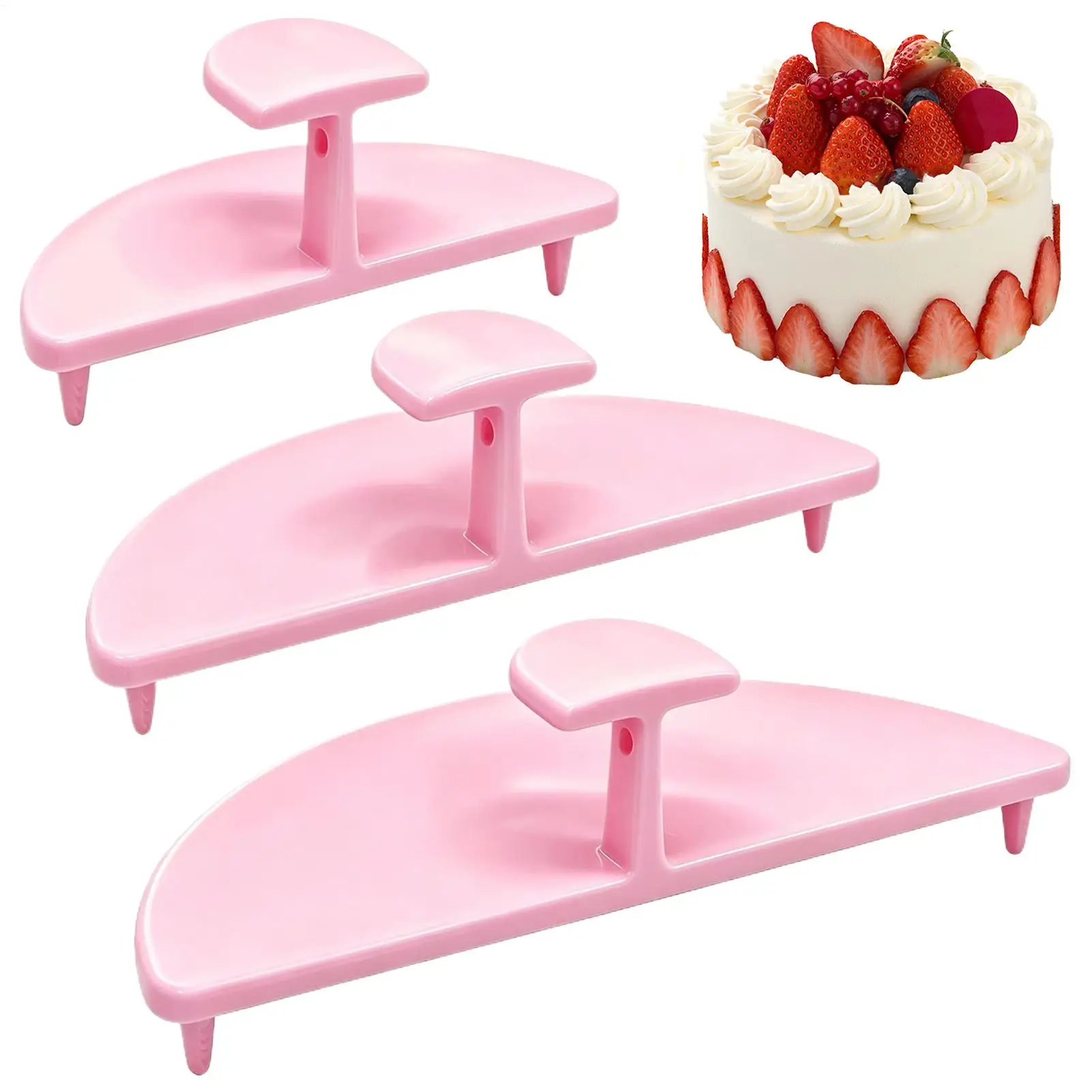 3-piece cake decoration tool set Cake Arch Guide Tool Birthday Cake Decor Supplies for evenly applying cream 6-10 inch cakes