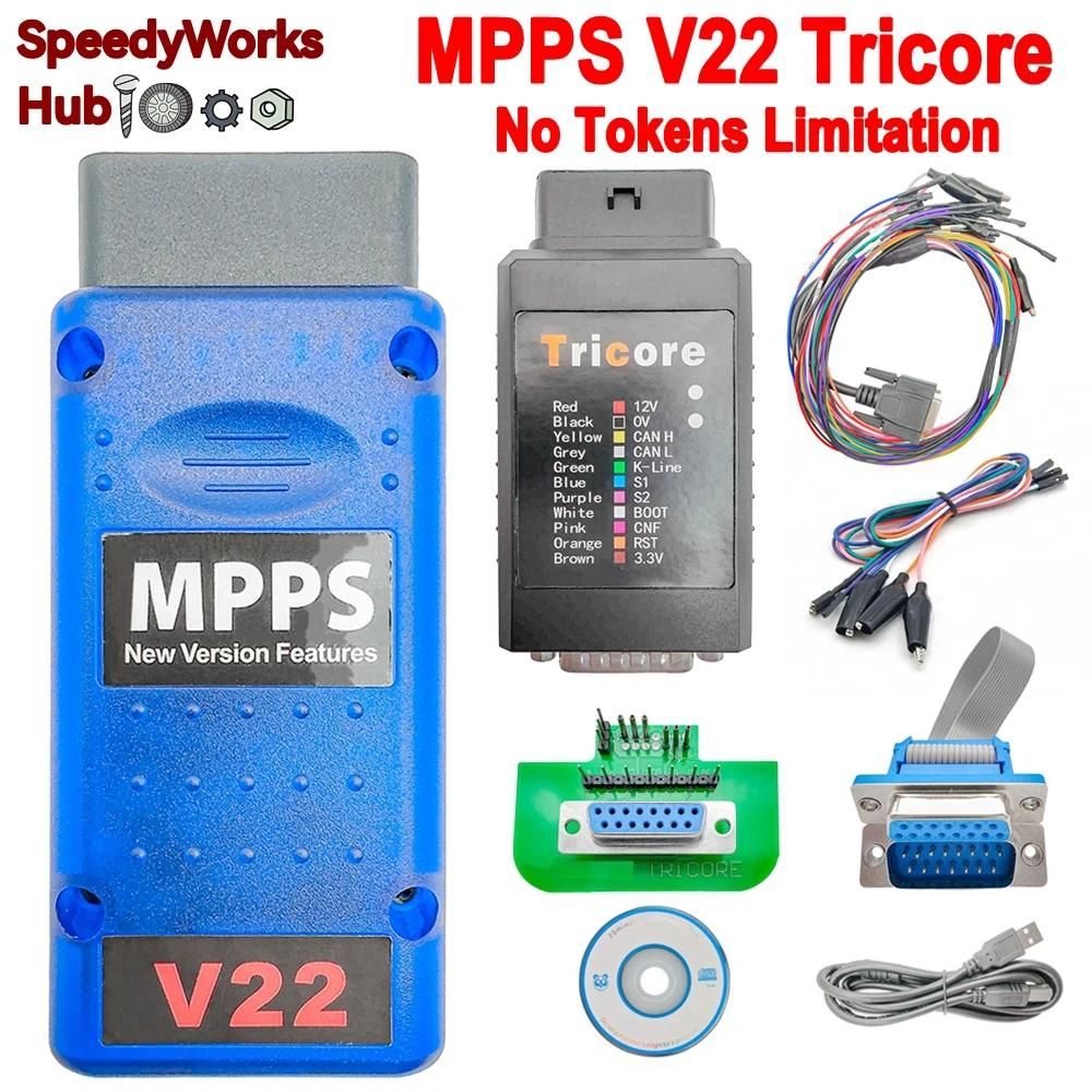 Interface de réglage de puce ECU professionnelle Master Verion MPPS V22 TriCore sans limitation de jetons, outil de déblocage Tricore MPPS V22.2.3.5