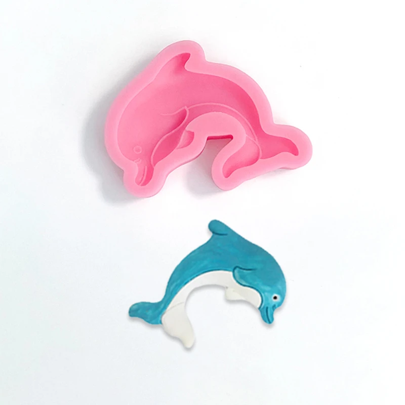 Little Dolphin Silicone Mould Aromatherapy Gypsum Food Grade liquid Silica gel Mold Soap Candle Glue Molds