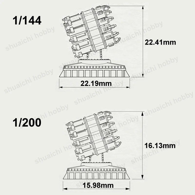2 ชิ้น 1/72 1/100 1/144 1/350 โมเดลยานรบจรวดต่อต้านเรือดำน้ำรุ่น Rub-6000 แบบไม่มีสี สำหรับจำลองฉากป้องกันชายฝั่ง