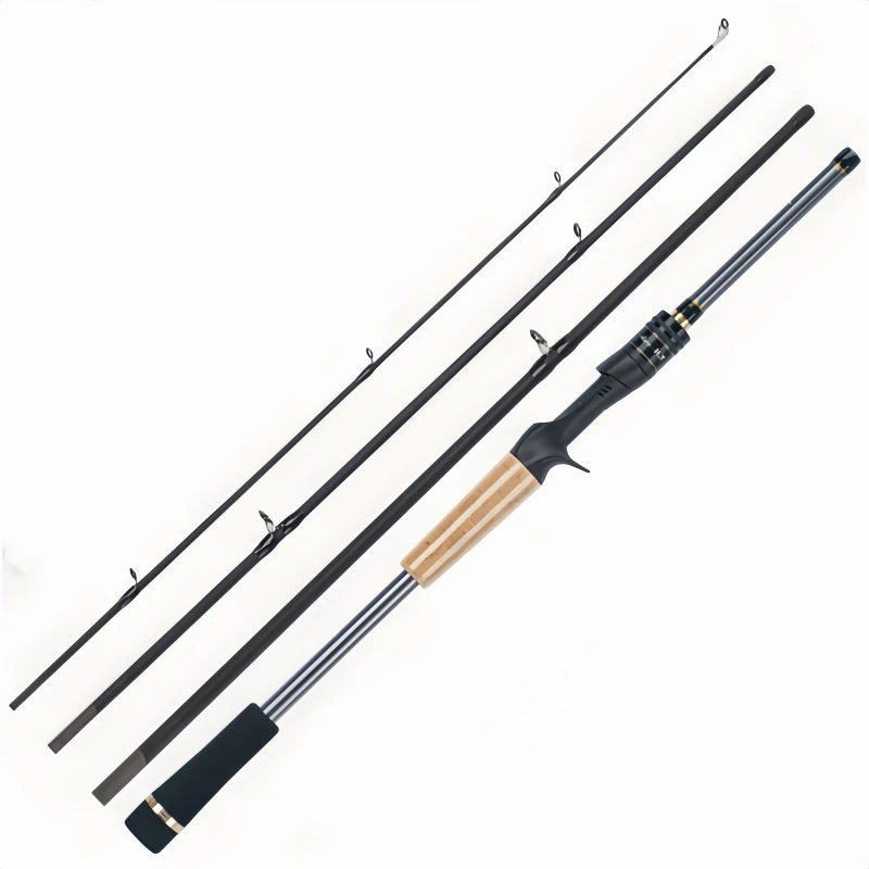 

1.98/2.1m Carbon ML power travel lure fishing rod short portable 4 sections 7 ft mandarin spinning bass fishing rod