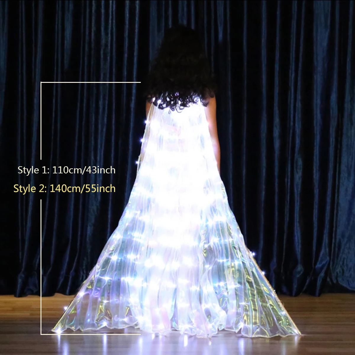 LED Fairy Cloak Light Costume Butterfly Glowing Wings Dance Lights For Stage Performance Party Celebration Wedding Show Decorati