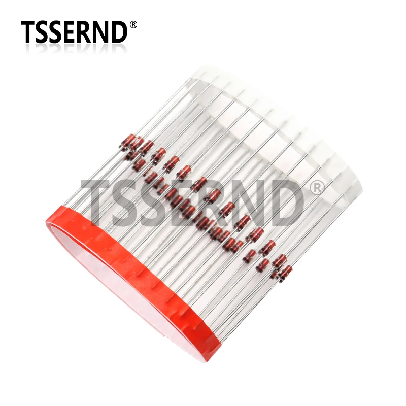 50pcs 1W Zener Diode DO-41 3V3 3V9 4V7 5V1 10V 12V 15V 18V 20V 22V 27V 30V 33V 39V 43V 47V 75V 1N4732A 1N4742A 1N4744A 1N4752A