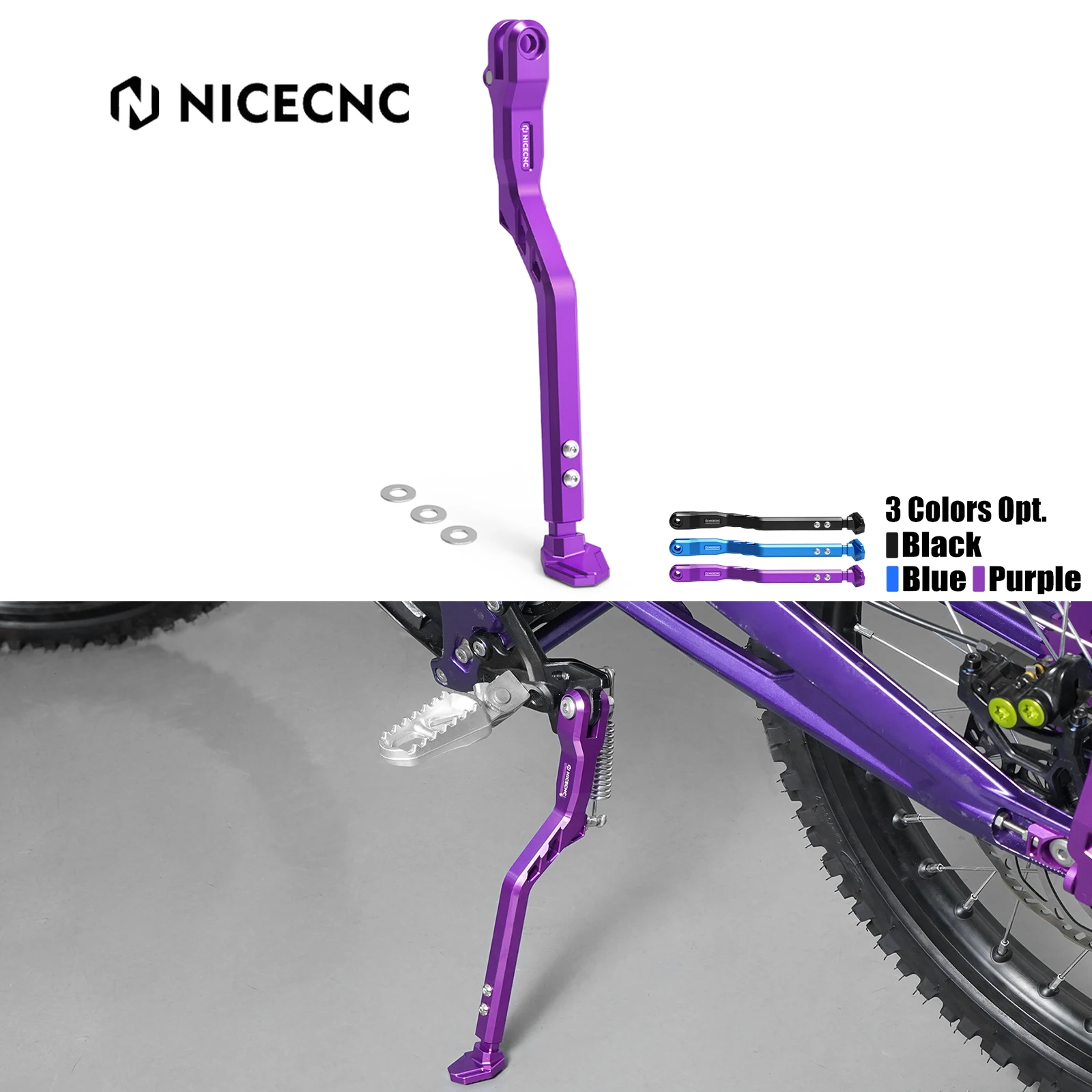 

NiceCNC For Sur-Ron Surron Light Bee X S L1E Segway X 160 X 260 8-32MM Adjustable Foot Side Stand Kickstand Electric Dirt Bike