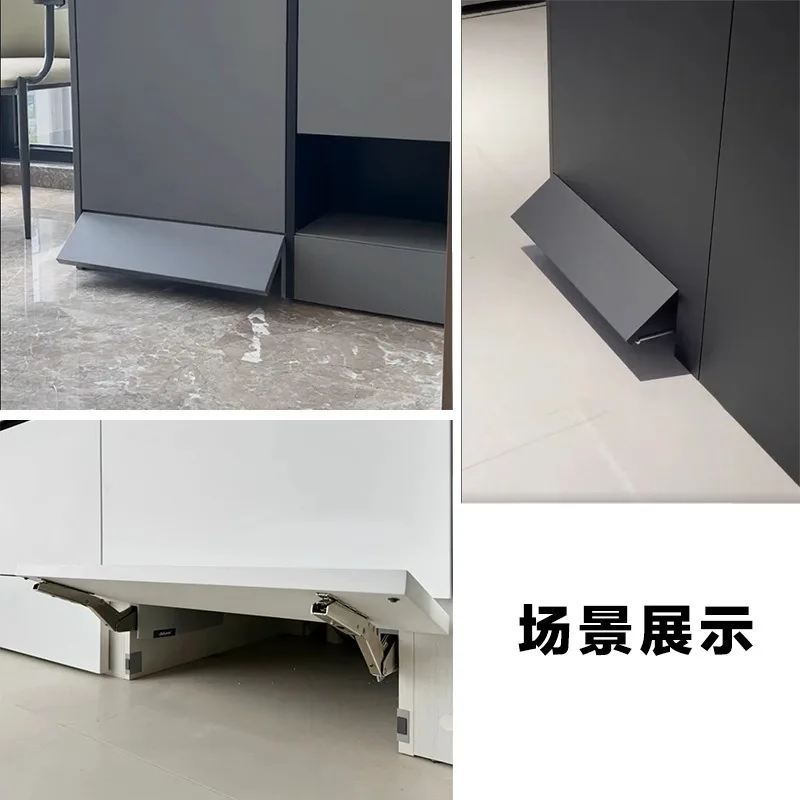 Sweeping robot electric upturn door automatic induction door opener linkage