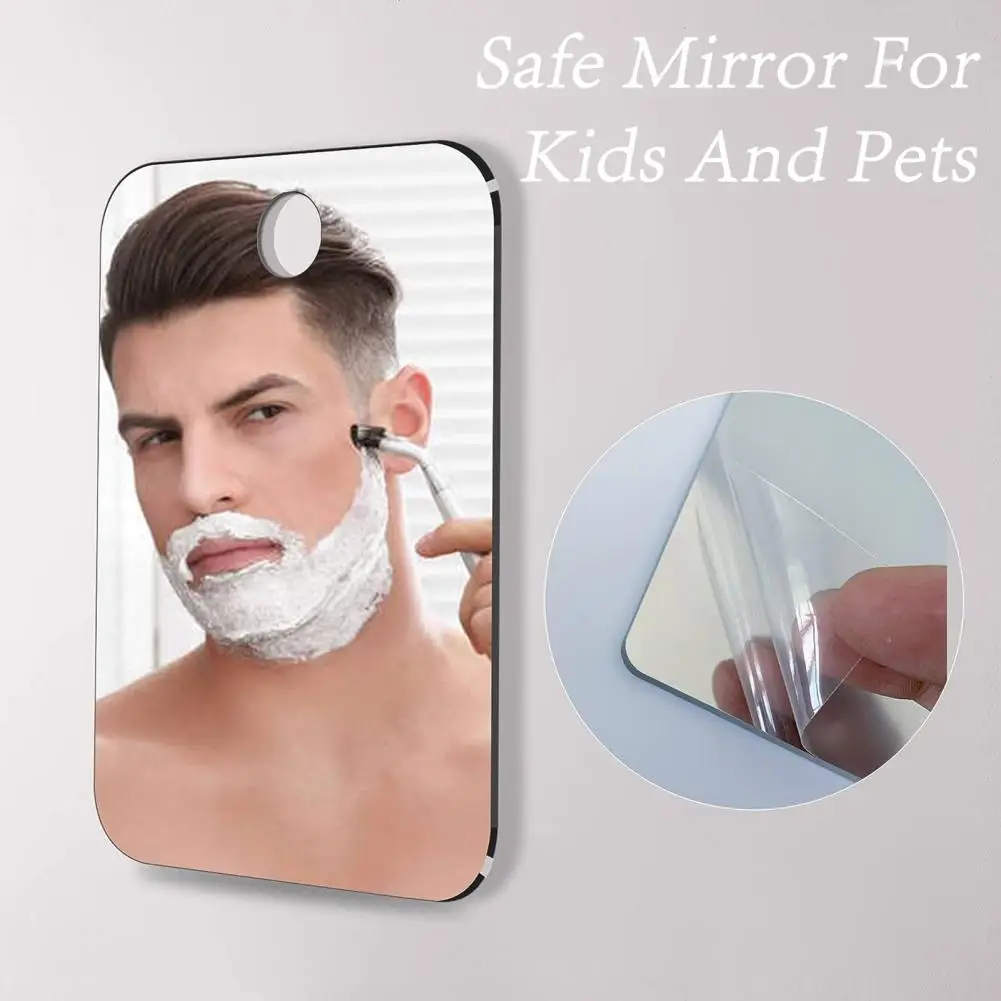 Miroir anti-buée en acrylique pour homme et femme, douche, salle de bain, accessoires de voyage, maquillage, rasage, HOTools