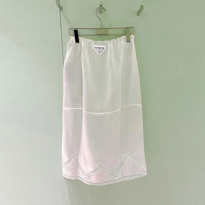 

Французская кружевная юбка с низкой талией и поясом, летняя сезонная юбка-миди для молодых женщин Ci Commuting, повседневная свидания