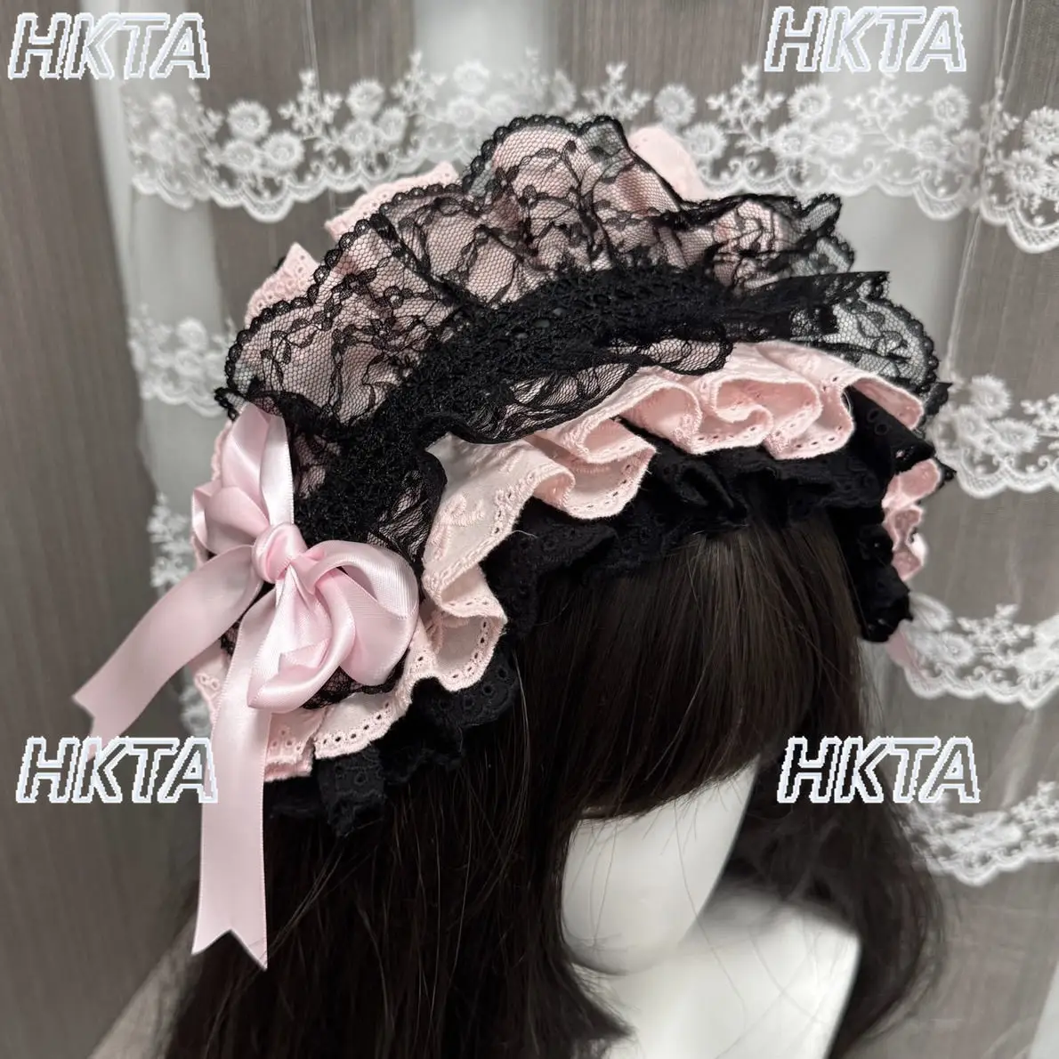 Original Lolita French Elegant Headband Lolita Sweet Soft Girl Hairpin Clips Lace Headwear Lolita Cos Y2K Girls Hair Accessories