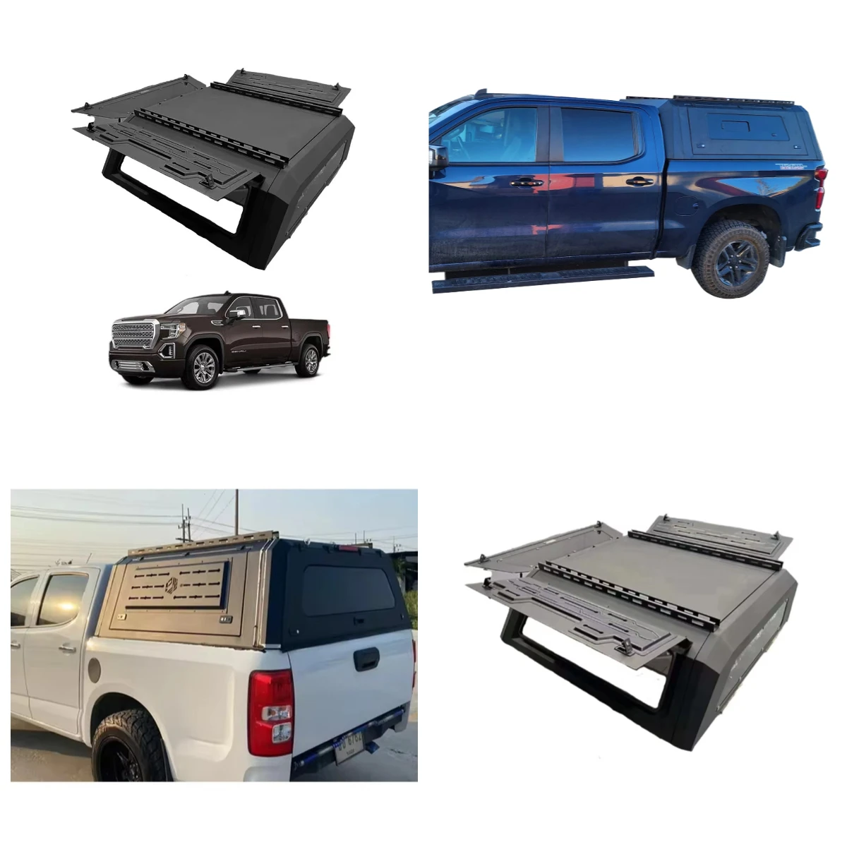 

2024 Car Accessories Tonneau Cover for Pickup Truck Sierra 1500 Hard Topper Canopy Tent Truck Bed Camper
