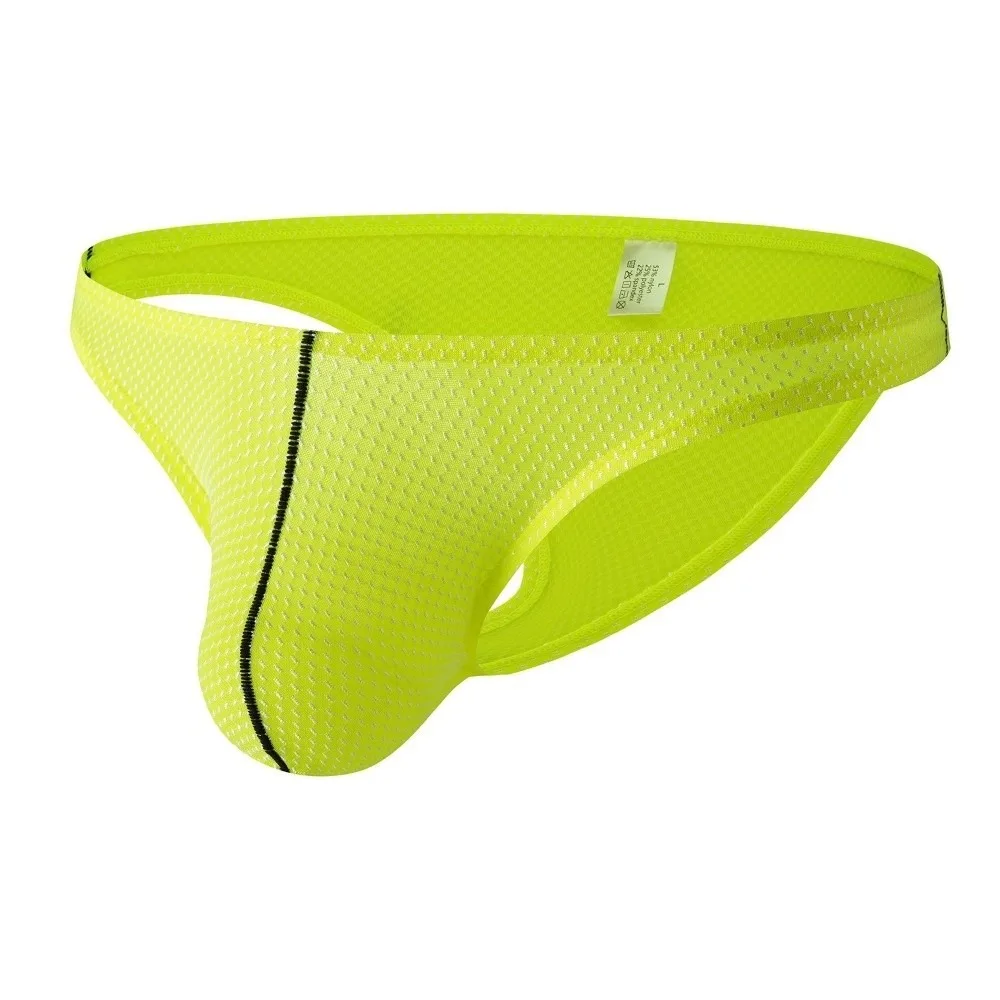 Bikini Design Breathable Men Briefs Solid Color Lingerie T-back Panties Low Waist U Pouch Underwear Youth Style