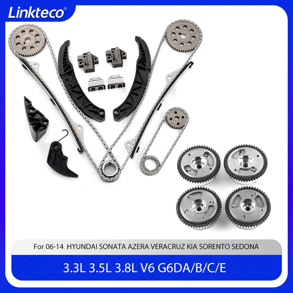 

Engine part Timing chain kit & VVT Gear Fit 3.3 3.5 3.8 L G6DA G6DB For 06-14 3.3L 3.5L 3.8L HYUNDAI SONATA AZERA KIA SORENTO