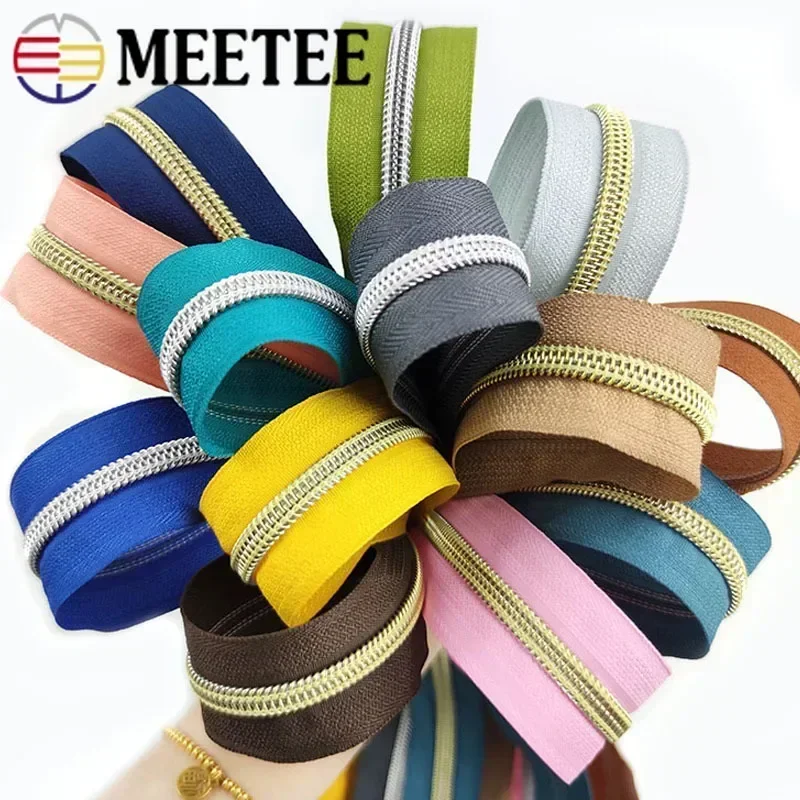 5# Nylon Zipper for Sewing Plastic Coil Zippers Sliders Roll Zips Pulls Garment Luggage Decor Purse Repair  DIY Accessories