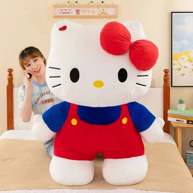 

Новинка 80 см большая милая искусственная плюшевая кукла Hello Kitty розовые мягкие игрушки милая мягкая подушка Аниме подарок для детей на день рождения