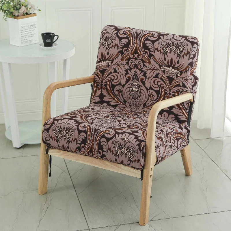 Armchair Slipcover Elastic Modern Chair Cover Zipper Stretch Wood