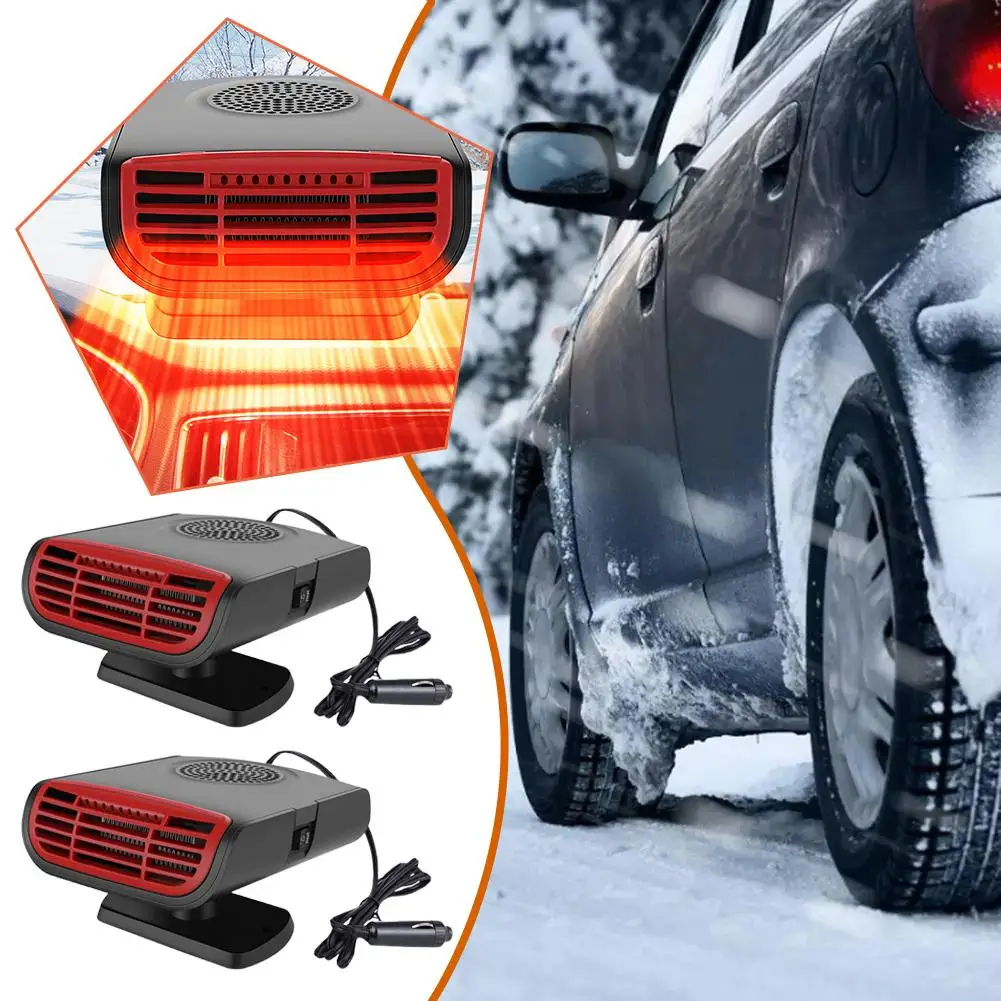 

12V Car Heater With Aromatherapy 2 In 1 Heating & Cooling Fast Windshield Heating Low Heater Fast Car Defrost Noise Defogge F1I6