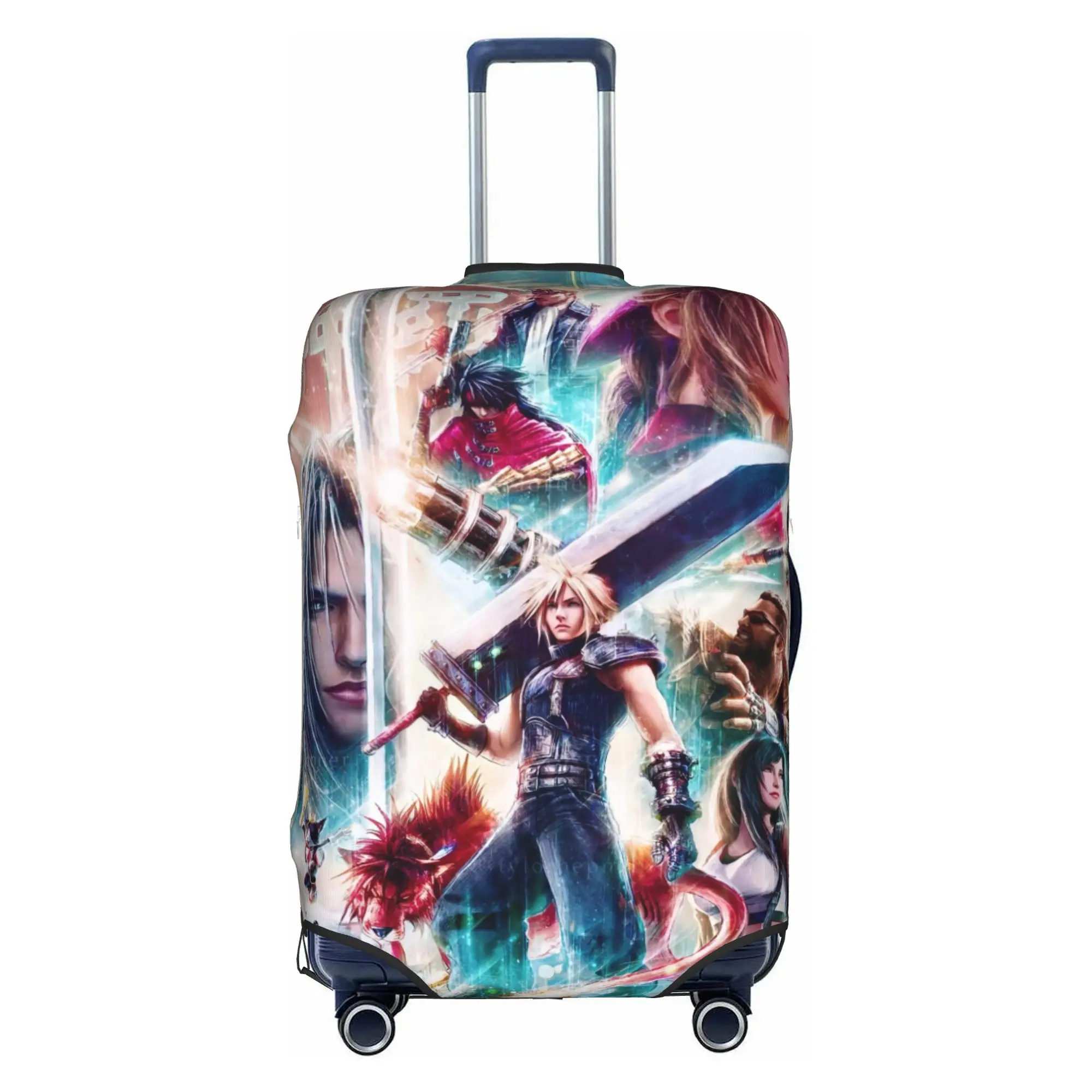 Game Final Fantasy Japan Fantasy Video  Travel Luggage Cover Washable  Suitcase Cover Protector Fit 18-32 Inch