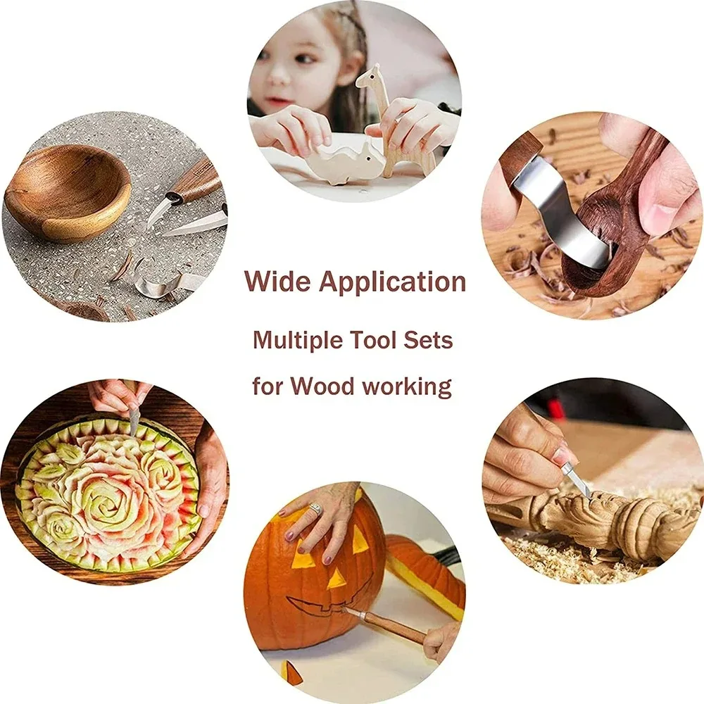 Wood Carving Kit Tools Wood Carving Knife DIY Peeling Woodcarving Hand Tool Set Woodcut Wood Carving Knives Worker