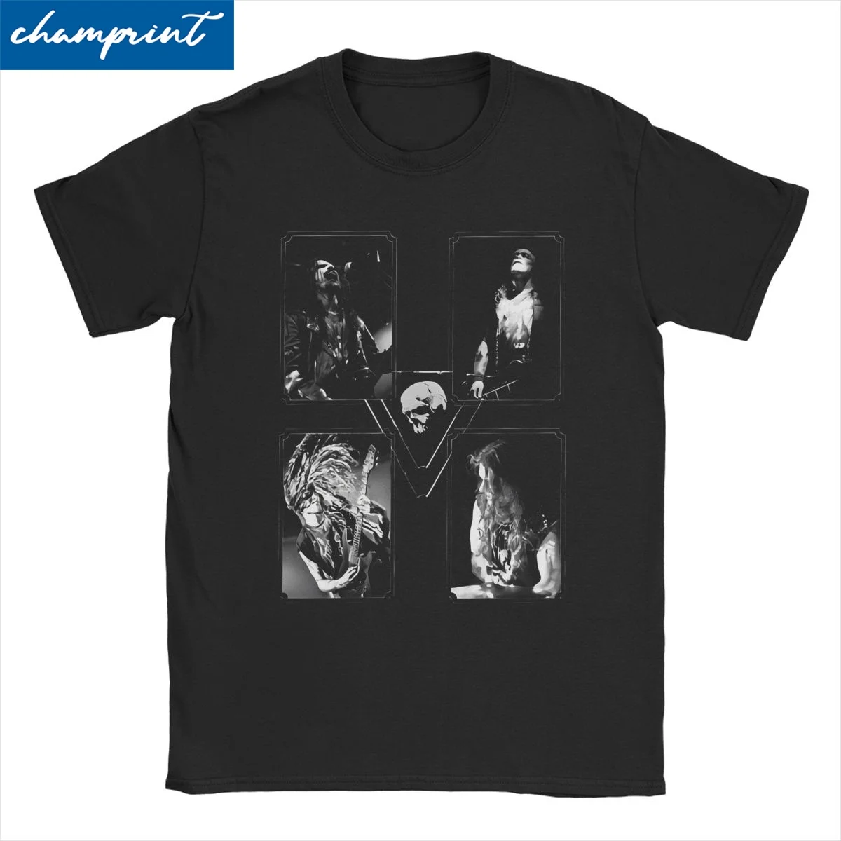 Men Women T-Shirts Nocturnal Depression Vintage Cotton Tee Shirt Short Sleeve Black Metal Band T Shirts Round Neck Tops 6XL