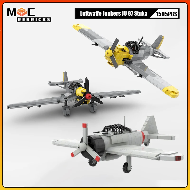 

WW2 Военные Люфтваффе Junkers JU87 Stuka A6M Zero BF-109 MOC Строительные блоки Модель Технология Кирпичи Игрушки для мальчиков Праздничные подарки
