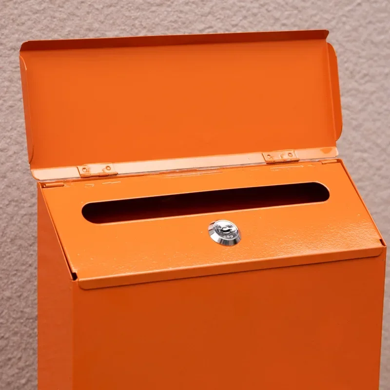 Mail Boxes with Keys Lock Locking Mailbox Wall Mounted Large Capacity Steel Cover Metal Postbox for House Garden Metal Mailboxes