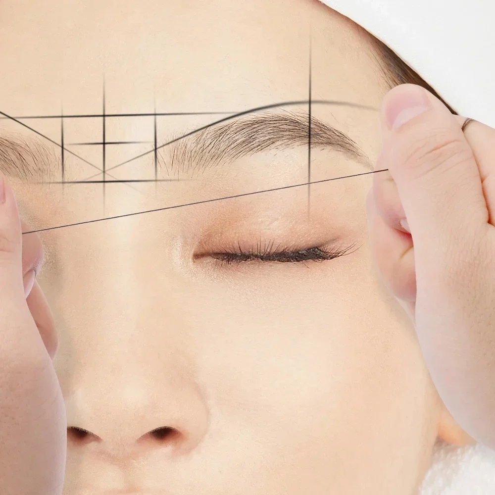 Mapping Pre-ink String for Microblading Eyebow Make Up Dyeing Liners Thread Semi Permanent Positioning Eyebrow Measuring Tool