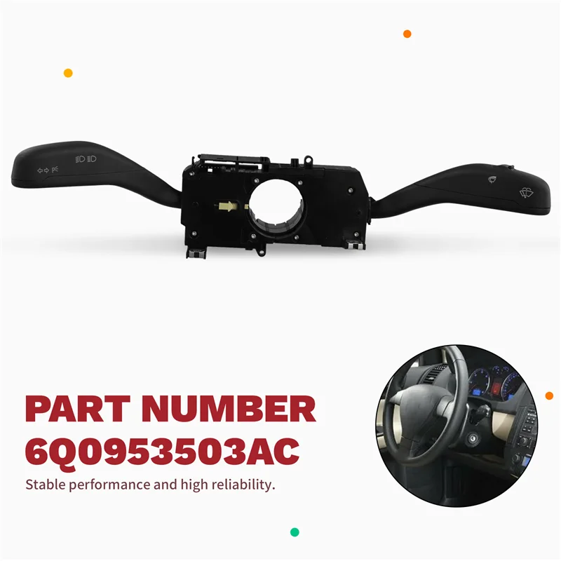 

Car Combination Switch Turn Signal Wiper Control Switch Headlight Switch 6Q0953503AC For VW Polo 2001-2009
