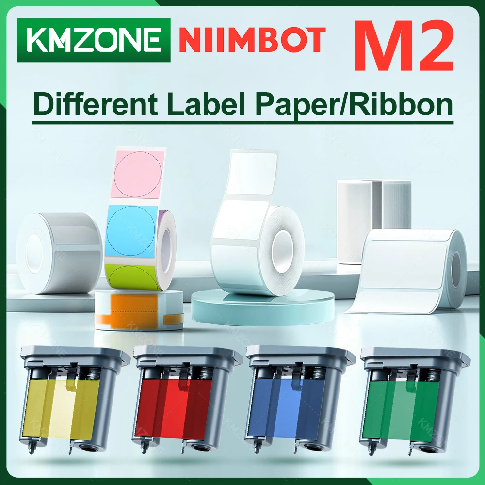 

Термотрансферные этикетки для принтера Niimbot M2, цветная лента для домашнего офиса, ширина 20-50 мм, цвет, белый кабель, этикетка, наклейка, бумага