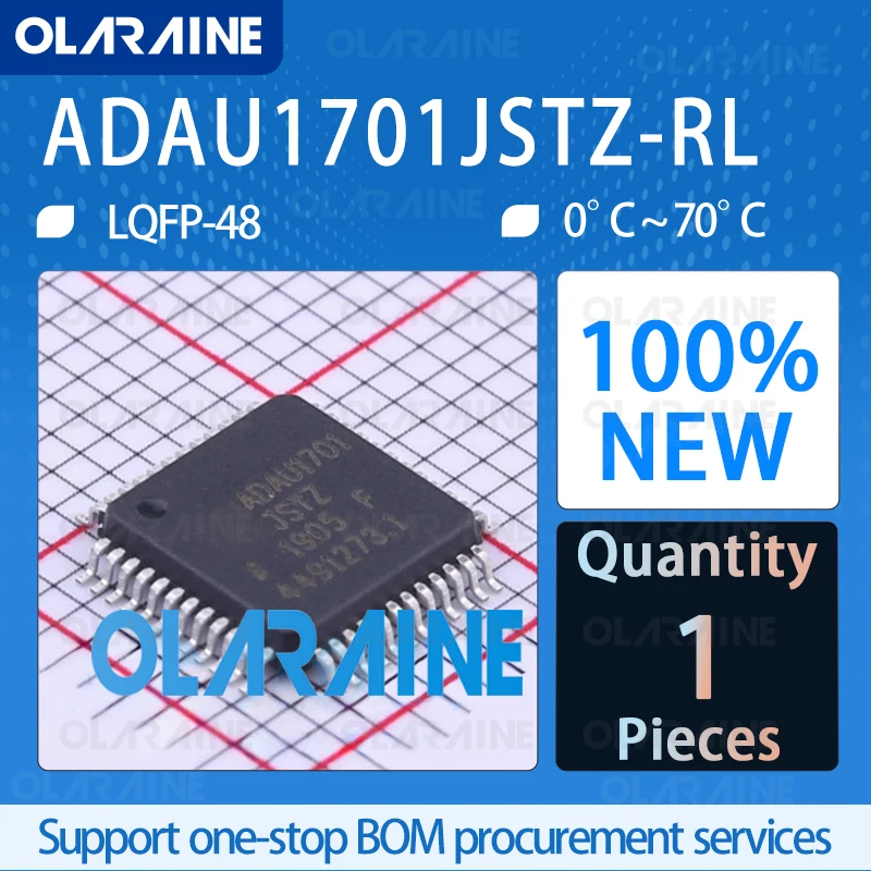 ADAU1701JSTZ-RL LQFP-48 100%New AudioDSP SigmaDSP 28/56-Bit Audio Processor with Two ADCs and Four DACs IC chip circuit Original