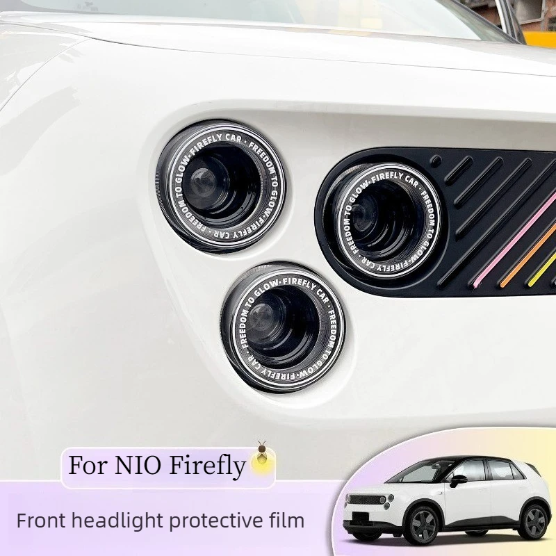 For NIO Firefly Front Headlight Full Coverage Clear Protective Film Transparent Letter Personalized Decorative Sticker