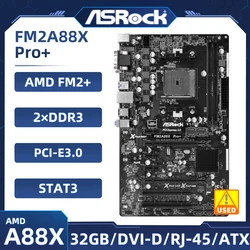 Asrock FM2A88X PRO+ Motherboard Socket FM2+ AMD A88X Support 10 787 A10 679 A4 632 X4 840 CPU DDR3 32GB SATA3 USB 3.1 ATX