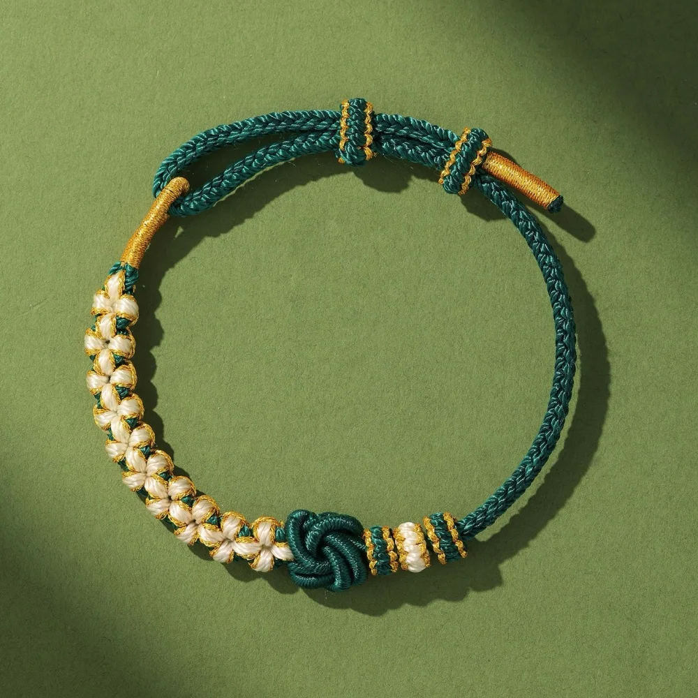 Böhmisches Geflochtenes Blumen-Seilketten-Armband Vintage Herren Handgemachter Schmuck Sommer Casual Damen Armband Accessoires – Detail 4