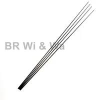 BR Wi & Wa 4 Uds 50CM punta de varilla de carbono sólida en blanco sin pintura componentes de construcción de caña de pescar reparación de accesorios DIY
