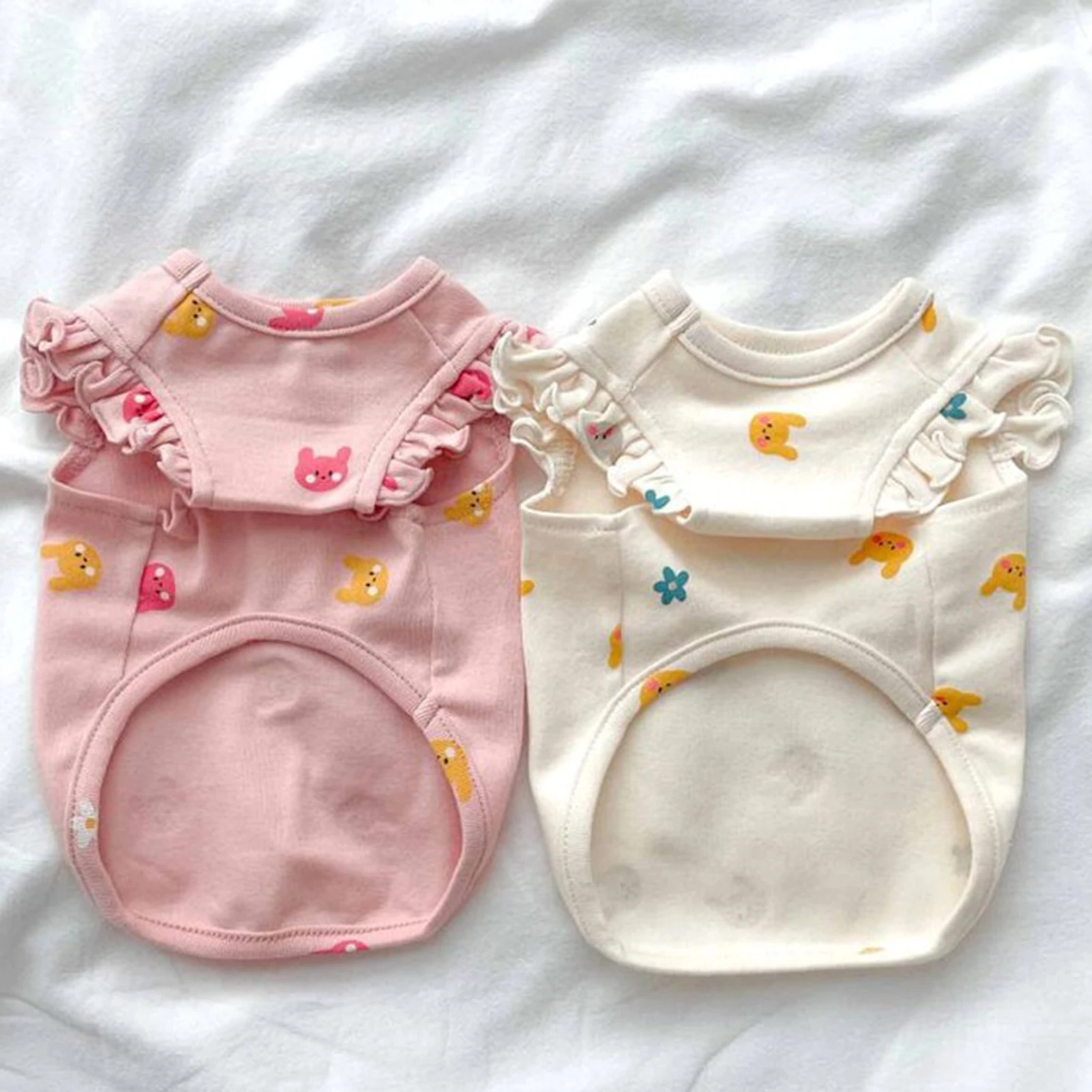 Camiseta sin mangas para perros y gatos, ropa pequeña y mediana de raza sin mangas S/M/L/XL, lavable a máquina, dos patas, para cachorros y gatitos, otoño y primavera