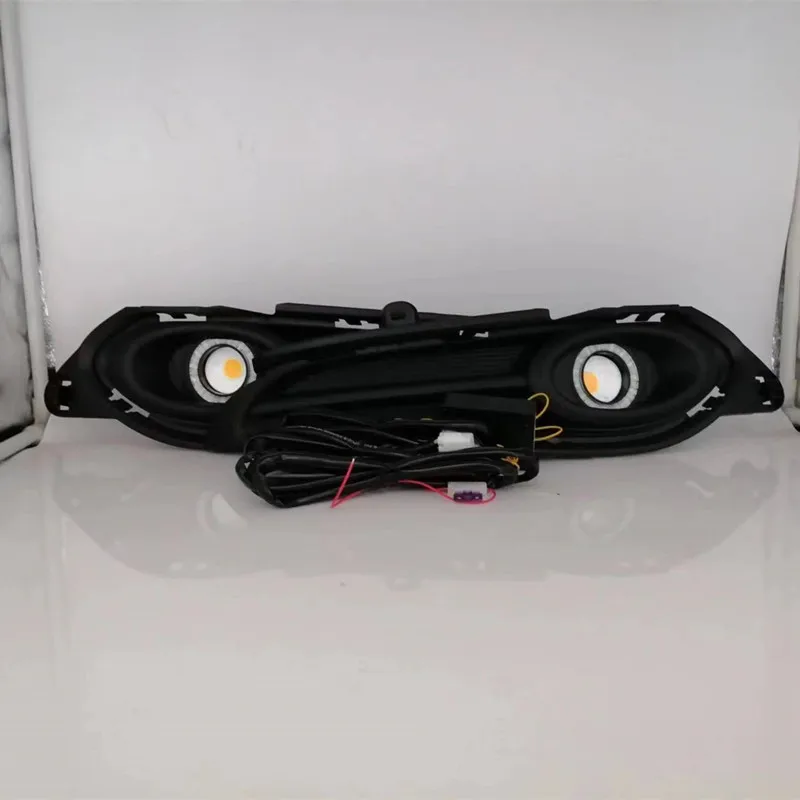 LED Angel Eye Fog Light Assembly Kit For Honda HRV Vezel 2016 2017 2018  Dual Color Angel Eye Daytime Running Lights Lamp DRL Daylight Driving Accessories Kits