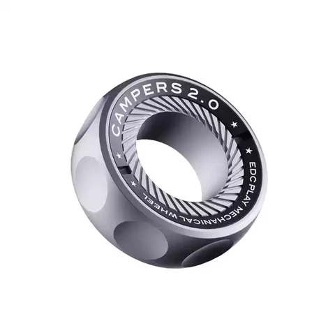 CAMPRS 2.0 Metal EDC Fidget Ring Mechanical Play Wheel Finger Spinner Toy Stress Relief With Bearing & Magnets for EDC Fans Gift