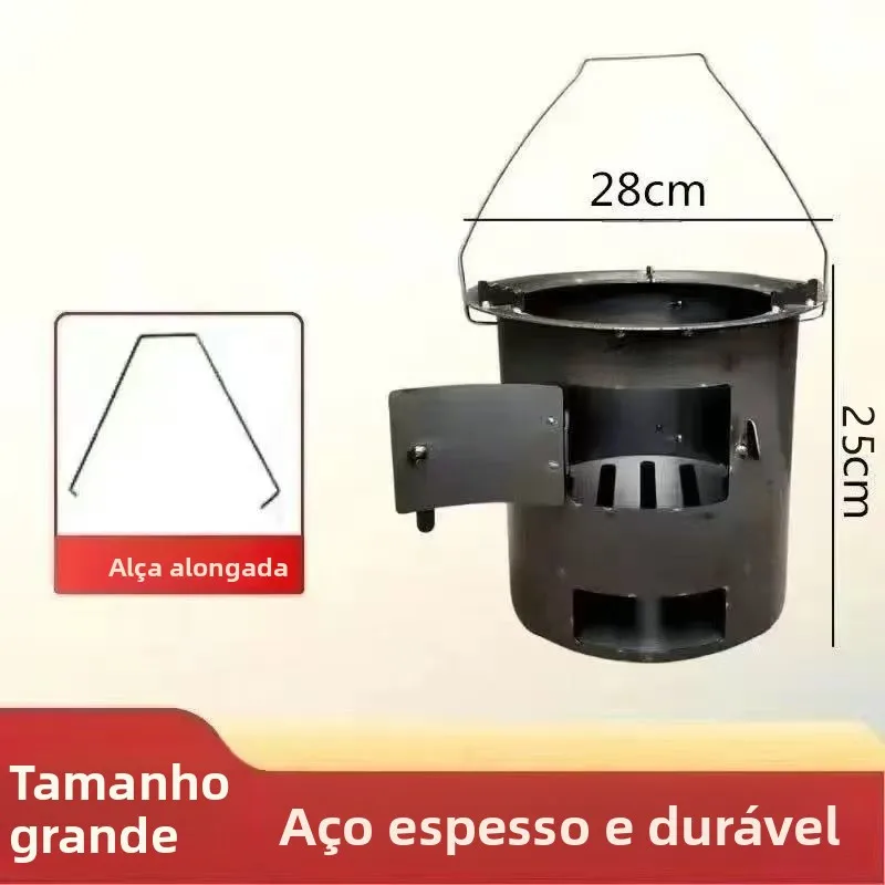 厚みのある薪炭ヒーター屋外多機能家庭用キャンプバーベキュー調理用炊飯器保温機能付き
