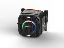 80w Bluetooth Audio 12500mah Portable Waterproof Speaker, Equipped with 2 Wireless Dual Microphones for Outdoor Karaoke