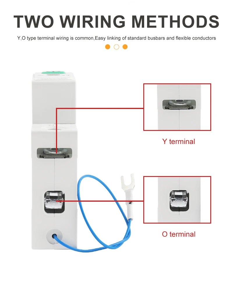 DIY GO TUYA 2P Leistungsschalter WIFI Smart Switch 1-63A Energiezähler Spannungs- und Stromüberwachung Leckageschutz Relais-Abschaltung L+N – Detail 9