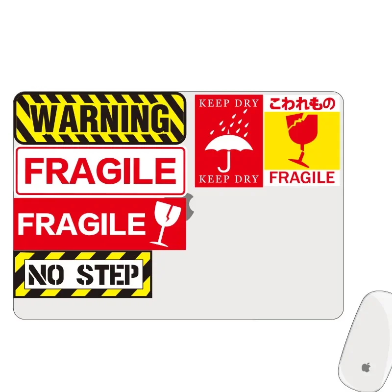 8 Pcs/Set (lot) Funny Waterproof PVC Stickers Sets Warning Sign Sticker laptop Pitcher Bottle Luggage Notebook Sticker  Decorate