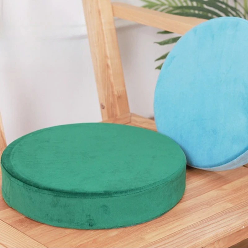 Coussin de chaise rond en velours multicolore, coussin de dos, coussin de méditation pour le sol, coussin de siège en velours, pouf futon pour le sol