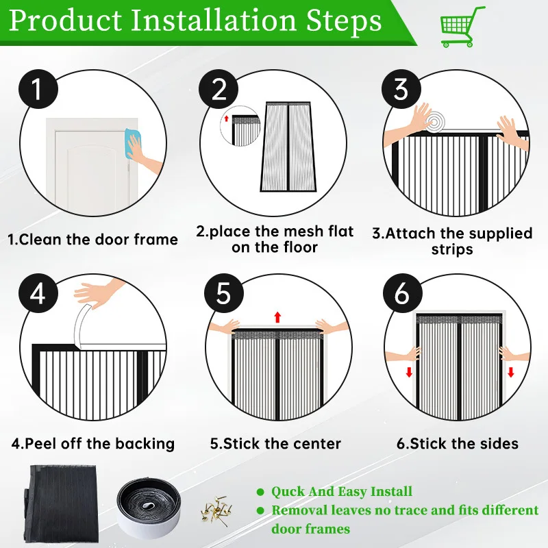 Summer household screen door mosquito net high-grade partition self-priming magnet non-punching mosquito-proof door curtain