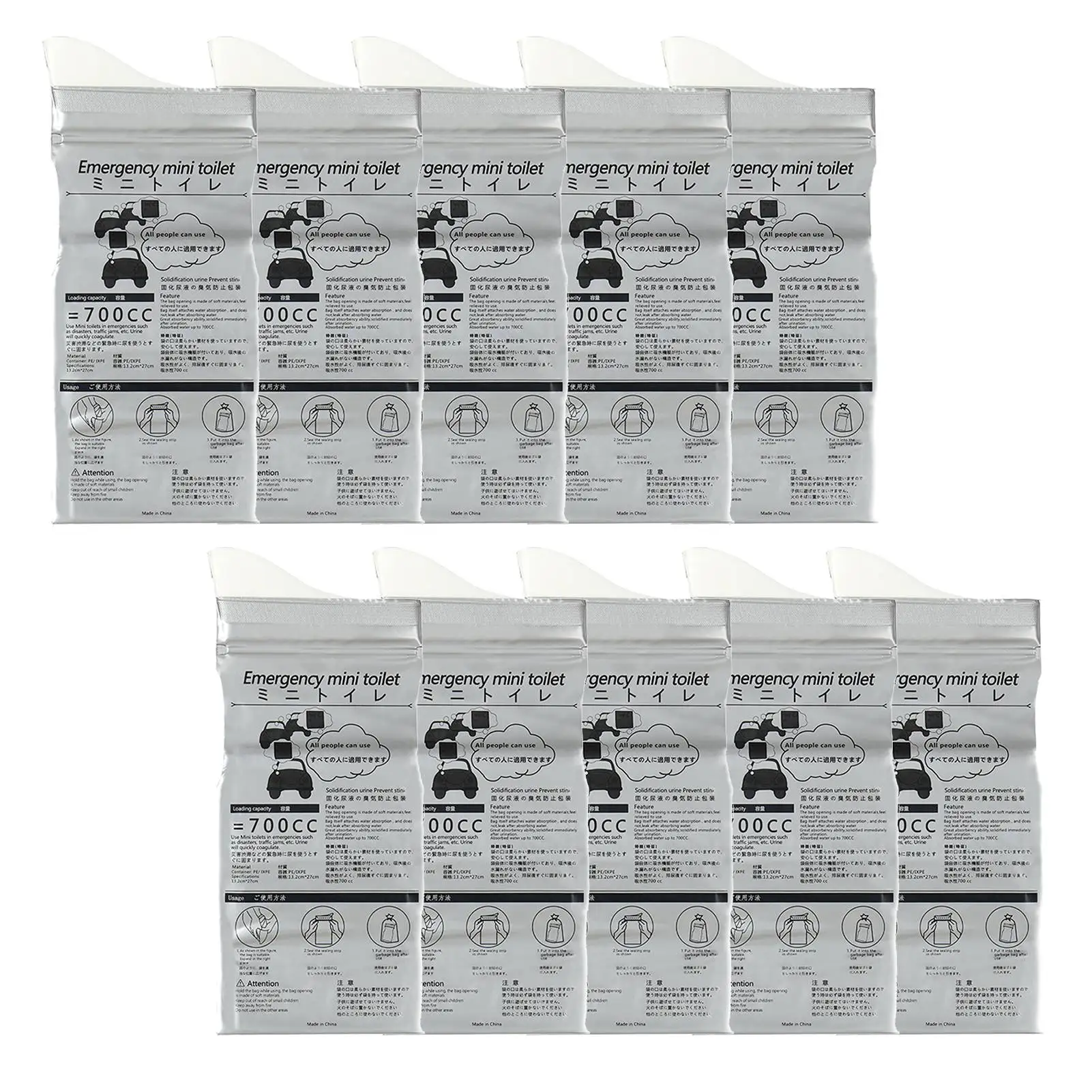 Disposable Urine Bag Portable 700ML Travel Pee Bag for Outdoor Travel Emergency Camping Urinal Bag for Men Women