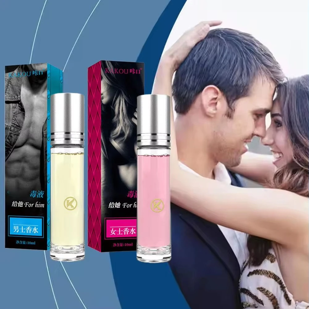Eau de Toilette en Roll-On Unisex de 10 ml, Fragancia Fresca y Natural, Feromonas, Tentación Duradera, Mini Perfume Corporal Portátil en Bola