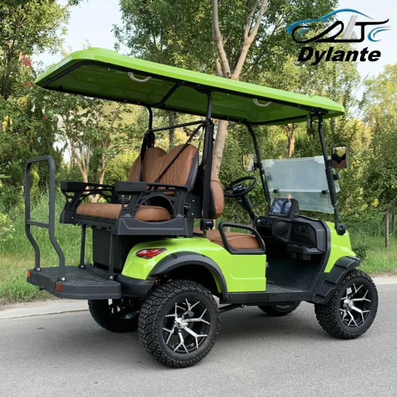 6-Seater 48V AC Motor Club Car 7kW Off-Road Electric Golf Cart 10-Inch Display Club Car Lithium Battery Electric Golf Cart