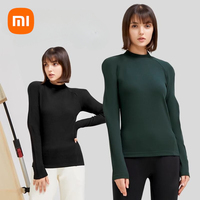 Xiaomi Supield 3D Wave Sleeve Bottom Shirt Women's Arm Slim Small High Neck Autumn Winter Casual Fashion Warm Tops Anti-static